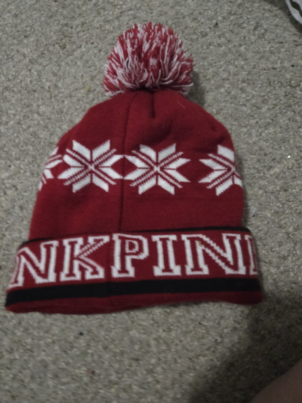 Victoria Secret PINK Red Beanie